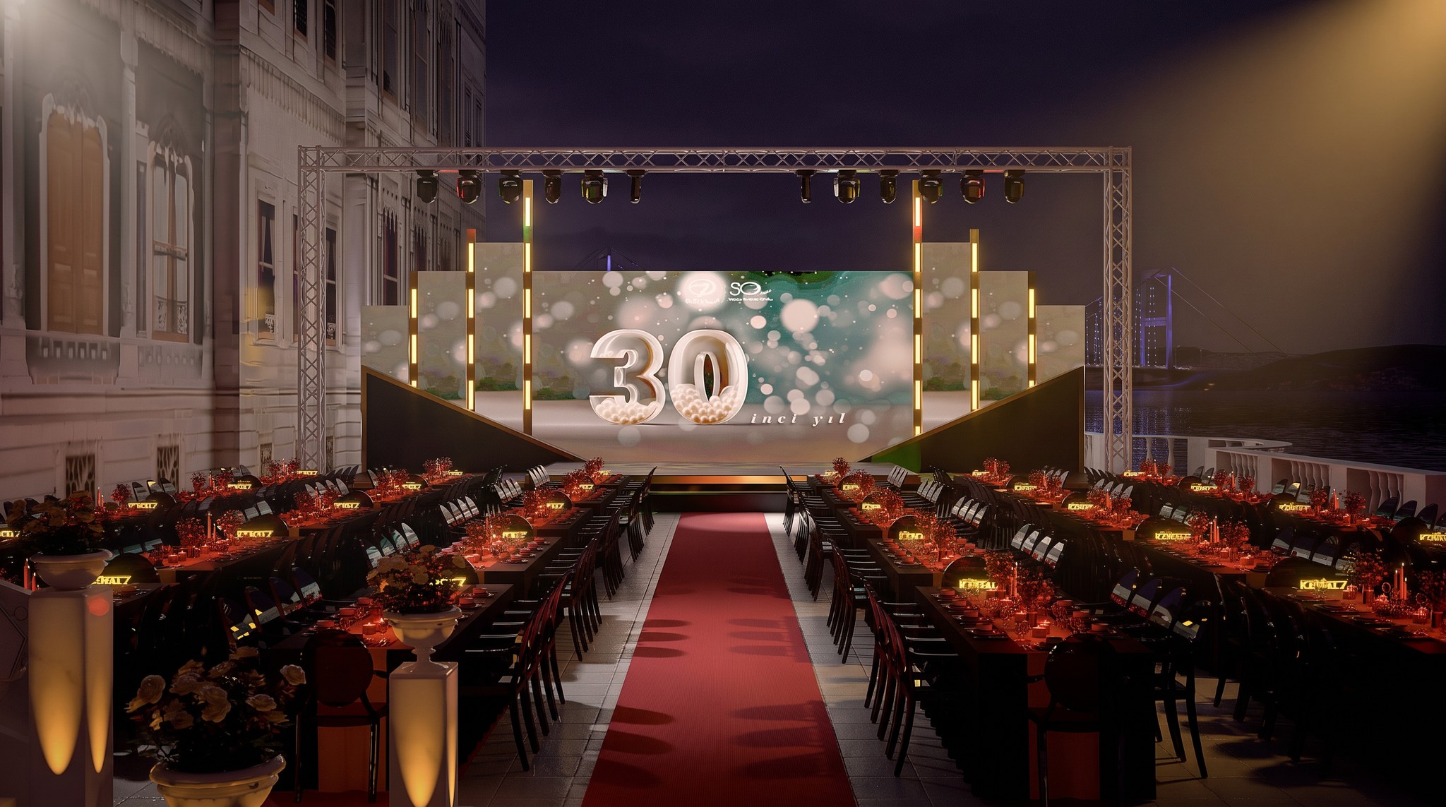 Kanal 7 anniversary event stage