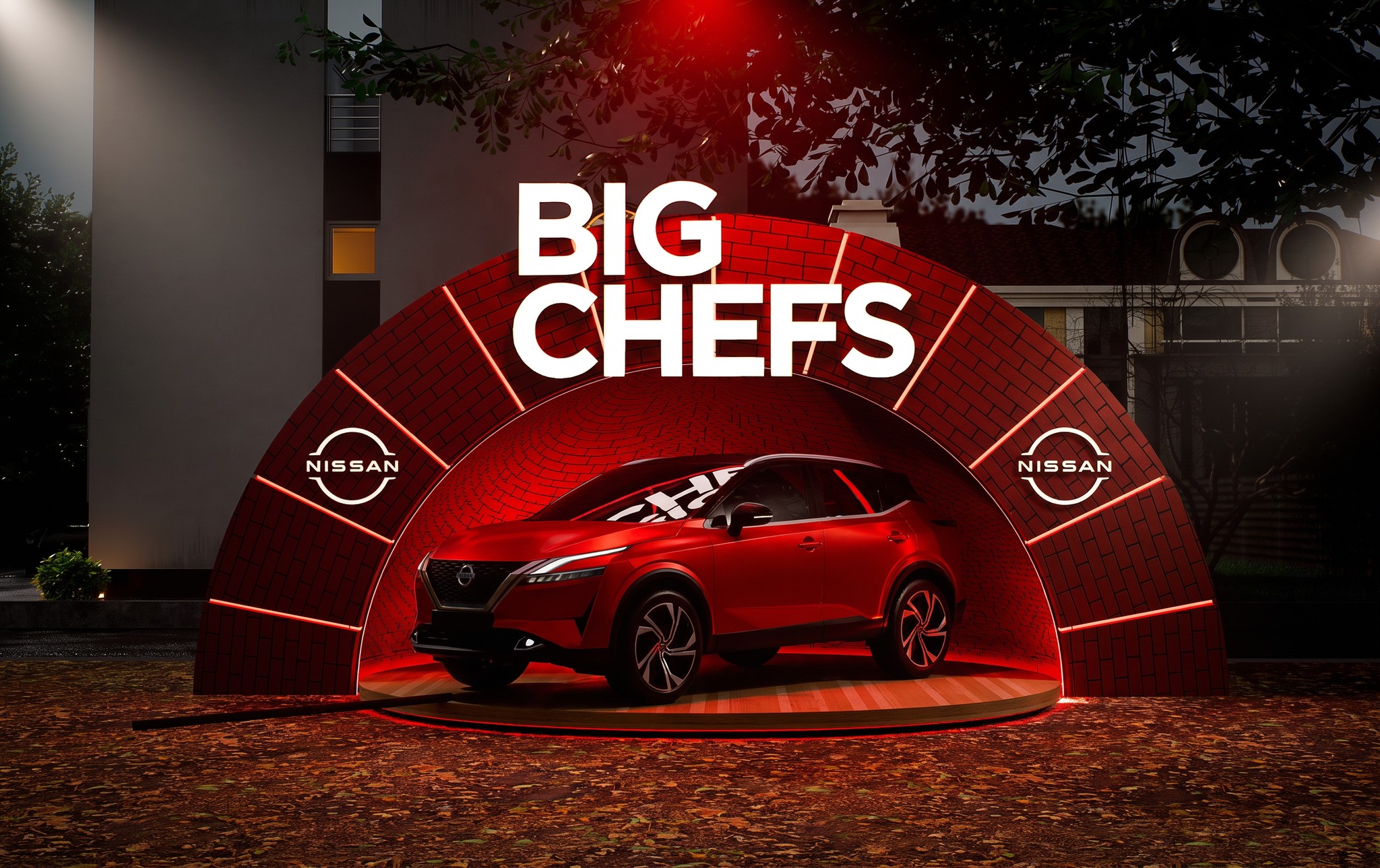 Nissan and Big Chefs automotive brand activation arch