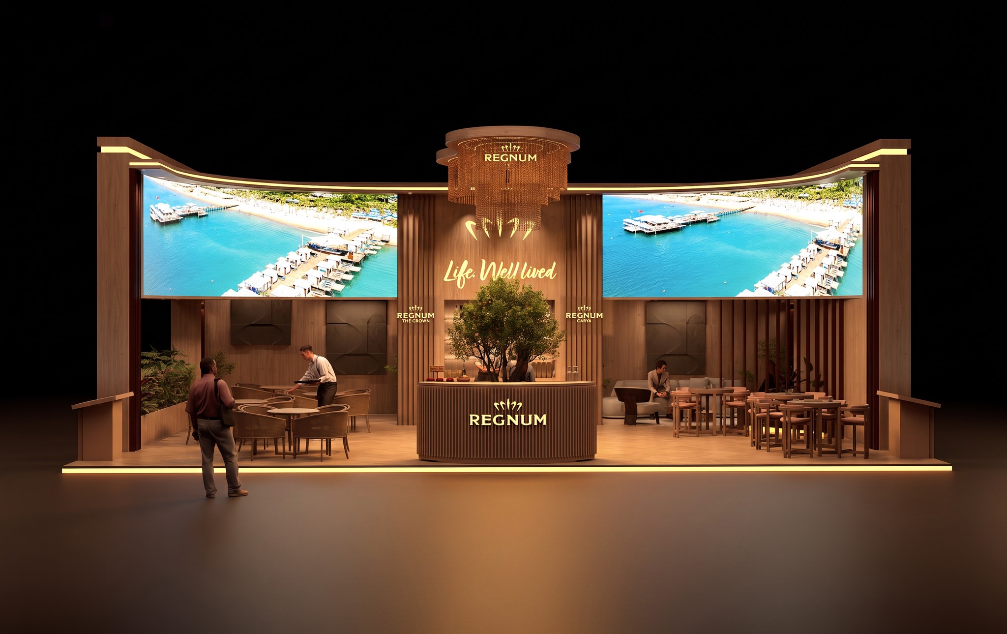 Regnum Carya Dubai exhibition stand, front view