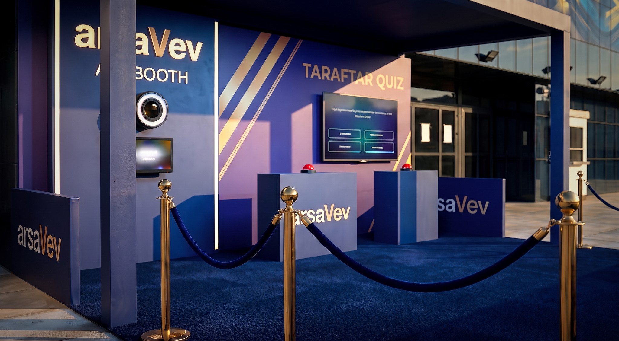 Fan booth entrance and quiz area